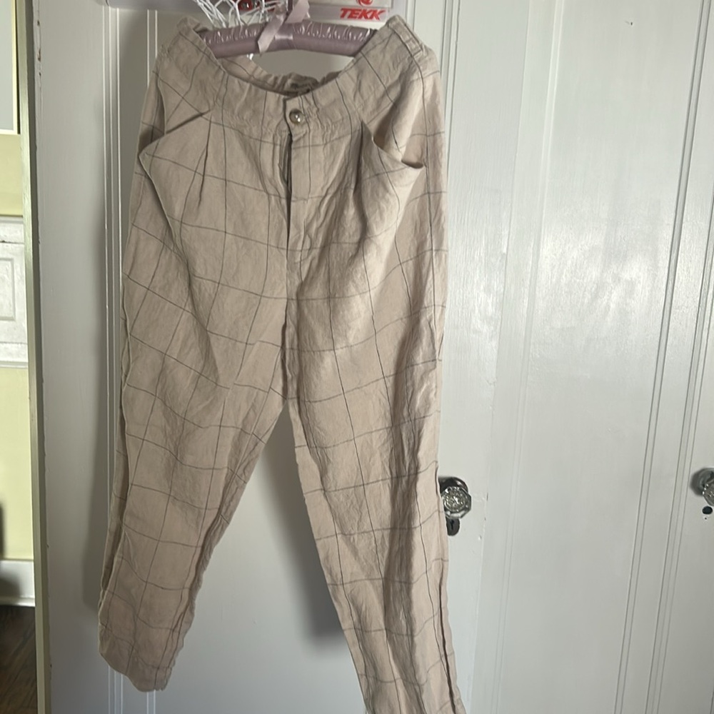 Cream Linen Pants
